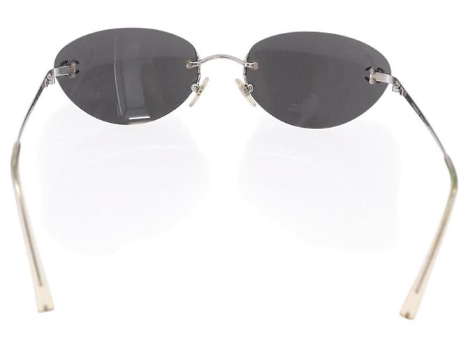 Gafas de sol CHANEL Metal Silver CC Auth yk20671 Plata - vista 2