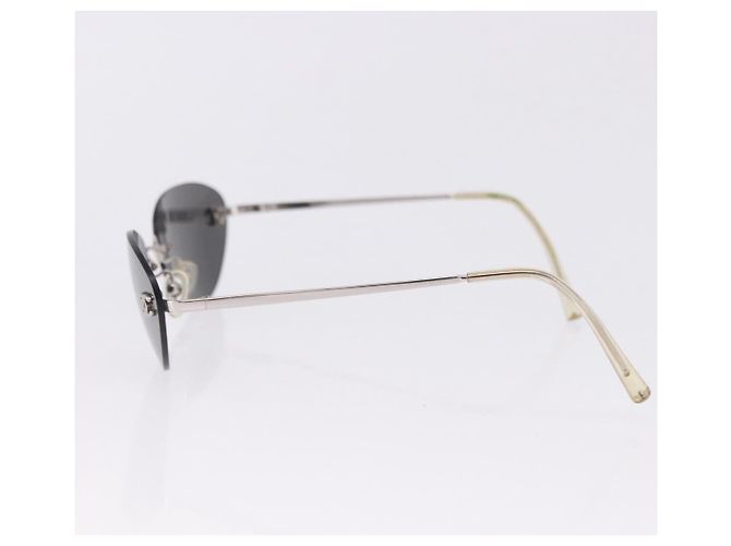 Gafas de sol CHANEL Metal Silver CC Auth yk20671 Plata - vista 8