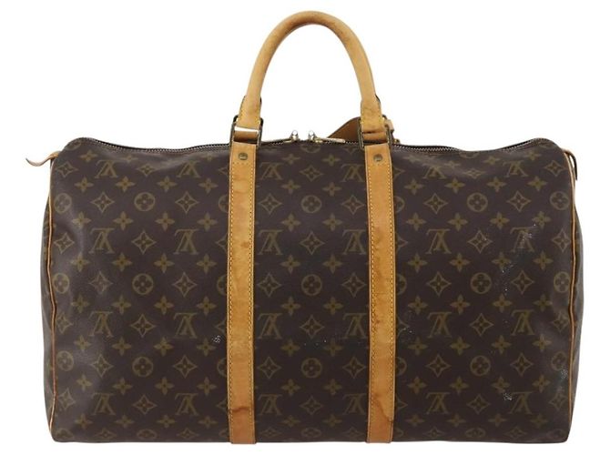 LOUIS VUITTON Borsa Boston Monogram Keepall 50 M41426 LV Auth 193006 Monogramma - vista 2