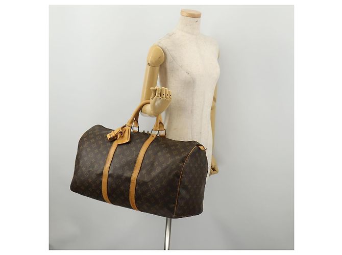LOUIS VUITTON Borsa Boston Monogram Keepall 50 M41426 LV Auth 193006 Monogramma - vista 22