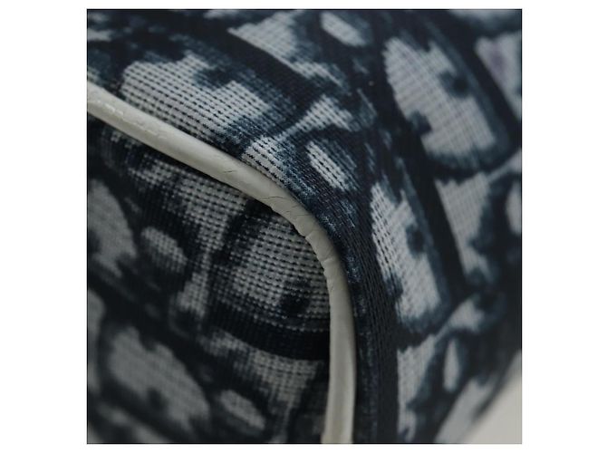 Christian Dior Trotter Canvas Pouch PVC Navy Silver Auth 191849V Silber Marineblau - Ansicht 15