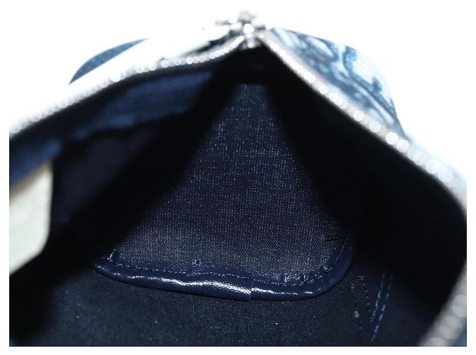Christian Dior Trotter Canvas Pouch PVC Navy Silver Auth 191849V Silber Marineblau - Ansicht 19