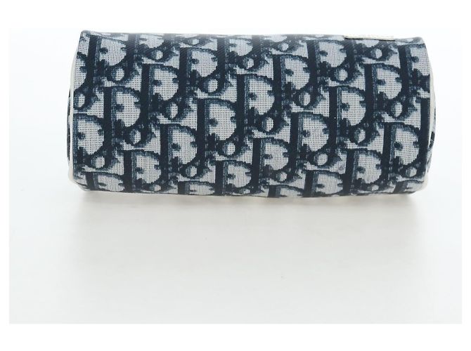 Christian Dior Trotter Canvas Pouch PVC Navy Silver Auth 191849V Silber Marineblau - Ansicht 6