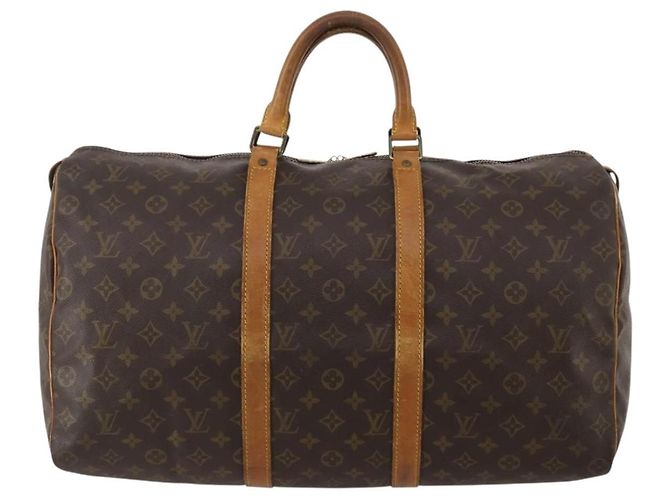 LOUIS VUITTON Borsa Boston Monogram Keepall 50 M41426 LV Auth 192874 Monogramma - vista 13