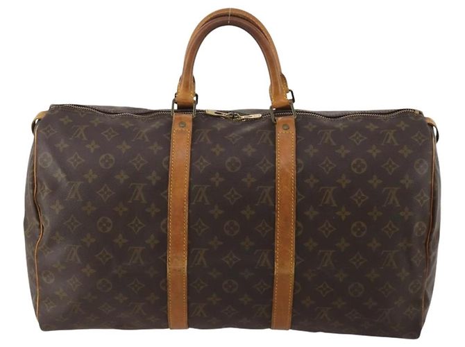 LOUIS VUITTON Borsa Boston Monogram Keepall 50 M41426 LV Auth 192874 Monogramma - vista 2