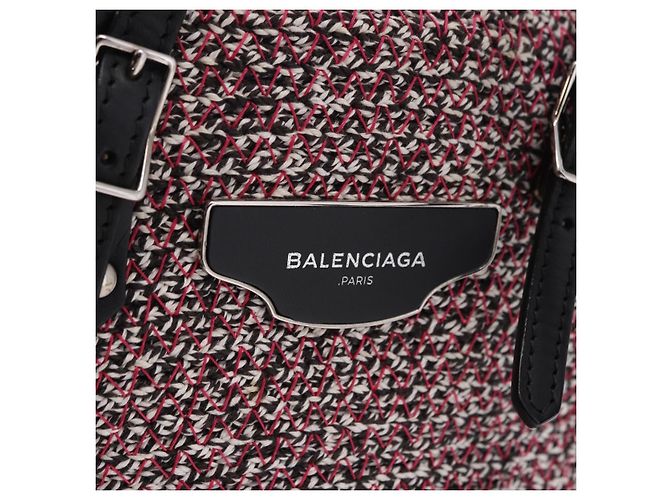 BALENCIAGA Borsa a mano Canvas 2way Rosso Nero 410790 Auth ka5418V - vista 18