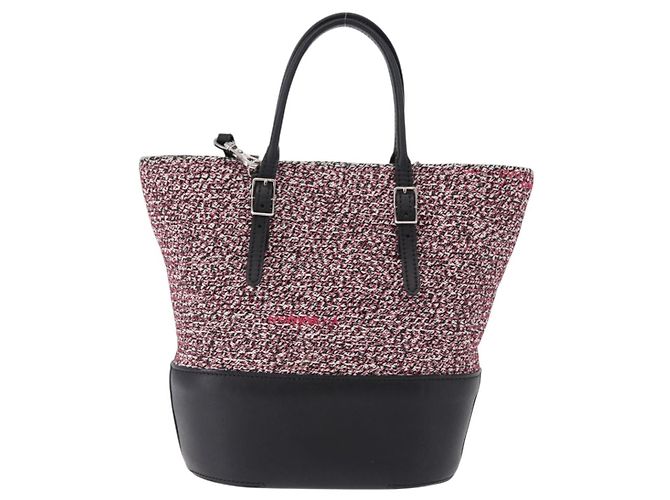 BALENCIAGA Borsa a mano Canvas 2way Rosso Nero 410790 Auth ka5418V - vista 2
