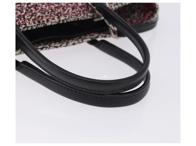BALENCIAGA Borsa a mano Canvas 2way Rosso Nero 410790 Auth ka5418V - vista 7