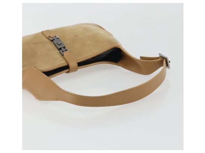 Borsa a tracolla GUCCI Jackie in scamosciato beige argento 001 3735 Auth 193141A - vista 7