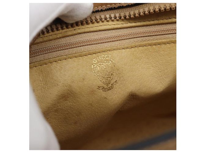 Borsa GUCCI Micro GG Canvas Beige Oro Auth ki6766 D'oro - vista 12