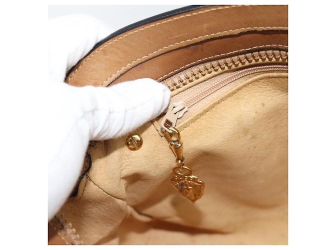 Borsa GUCCI Micro GG Canvas Beige Oro Auth ki6766 D'oro - vista 19