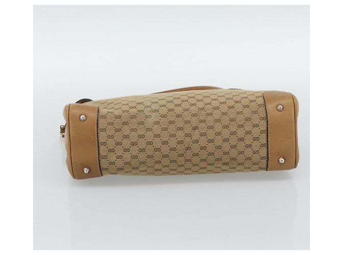 Borsa GUCCI Micro GG Canvas Beige Oro Auth ki6766 D'oro - vista 5
