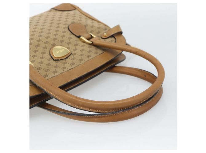 Borsa GUCCI Micro GG Canvas Beige Oro Auth ki6766 D'oro - vista 7