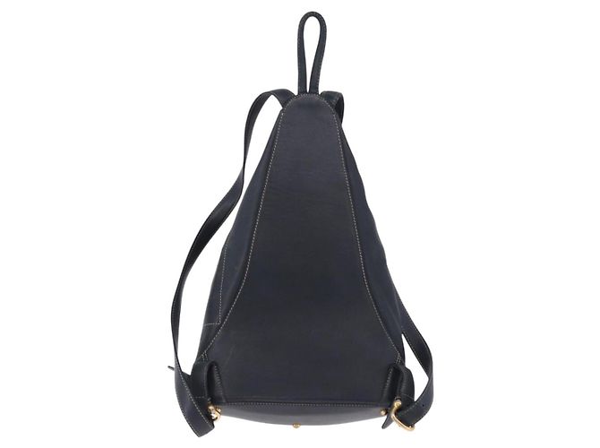 Bolsa Body LOEWE em couro Azul Marinho Ouro Auth bs36326 Dourado - vista 2