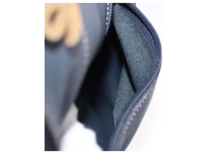 Bolsa Body LOEWE em couro Azul Marinho Ouro Auth bs36326 Dourado - vista 22