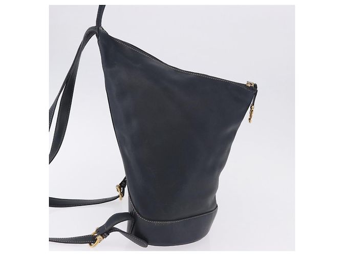 Bolsa Body LOEWE em couro Azul Marinho Ouro Auth bs36326 Dourado - vista 4