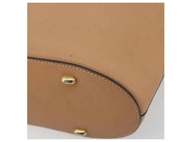 Céline CELINE Schultertasche aus Leder Beige Goldfarben Auth ep15255 - Ansicht 16