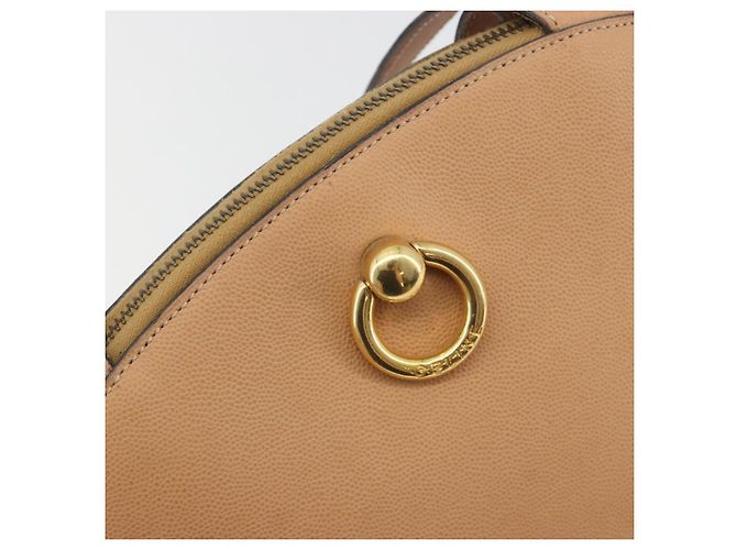 Céline CELINE Schultertasche aus Leder Beige Goldfarben Auth ep15255 - Ansicht 17