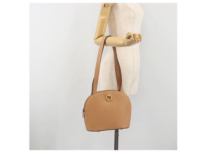 Céline CELINE Schultertasche aus Leder Beige Goldfarben Auth ep15255 - Ansicht 23