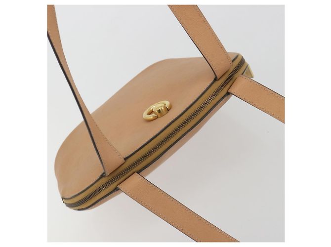 Céline CELINE Schultertasche aus Leder Beige Goldfarben Auth ep15255 - Ansicht 6
