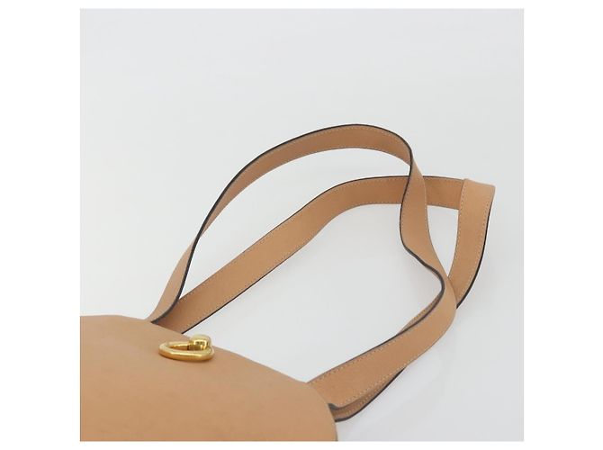Céline CELINE Schultertasche aus Leder Beige Goldfarben Auth ep15255 - Ansicht 8