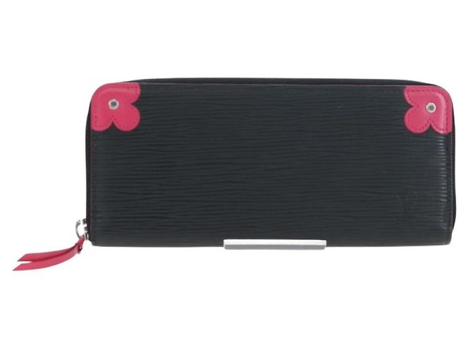 LOUIS VUITTON Epi Portefeuille Clemence Long Wallet Black M62968 Auth am12154M - view 13