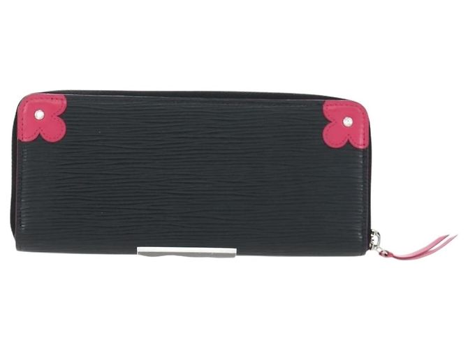 LOUIS VUITTON Epi Portefeuille Clemence Long Wallet Black M62968 Auth am12154M - view 2