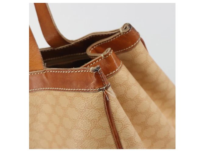 Céline Bolsa CELINE Macadam em PVC e couro Bege com detalhes dourados Auth ep15137 - vista 10