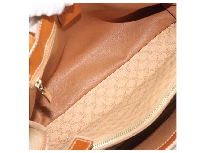 Céline Bolsa CELINE Macadam em PVC e couro Bege com detalhes dourados Auth ep15137 - vista 11