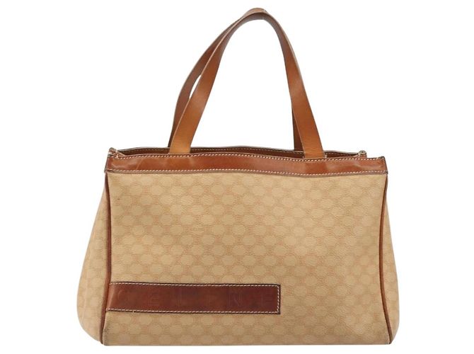 Céline Bolsa CELINE Macadam em PVC e couro Bege com detalhes dourados Auth ep15137 - vista 13