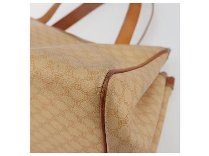 Céline Bolsa CELINE Macadam em PVC e couro Bege com detalhes dourados Auth ep15137 - vista 15