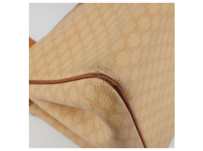 Céline Bolsa CELINE Macadam em PVC e couro Bege com detalhes dourados Auth ep15137 - vista 16