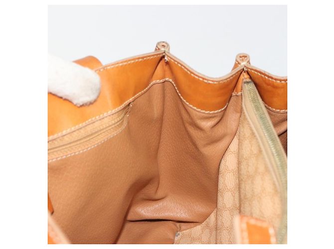 Céline Bolsa CELINE Macadam em PVC e couro Bege com detalhes dourados Auth ep15137 - vista 18