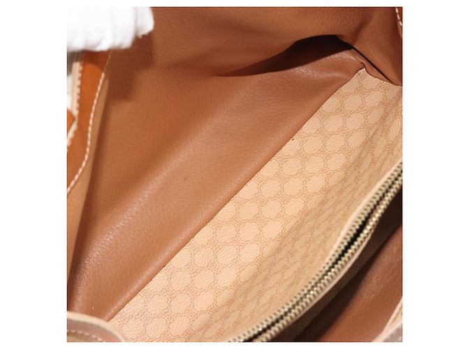 Céline Bolsa CELINE Macadam em PVC e couro Bege com detalhes dourados Auth ep15137 - vista 24