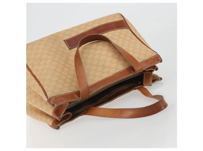 Céline Bolsa CELINE Macadam em PVC e couro Bege com detalhes dourados Auth ep15137 - vista 6