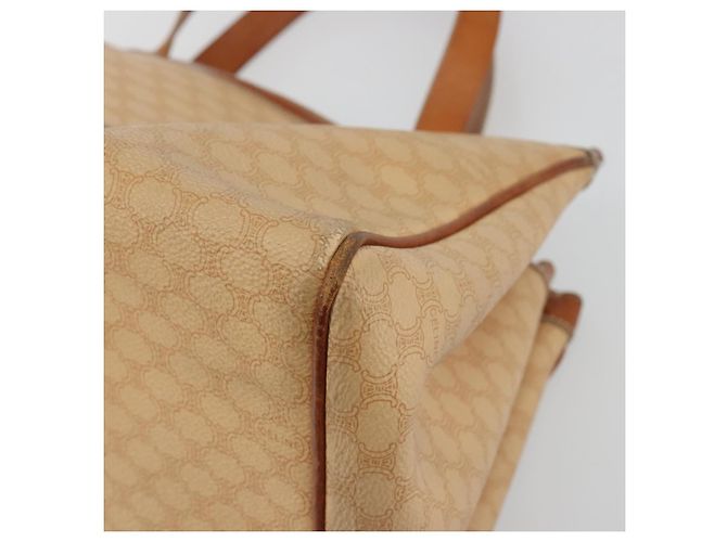 Céline Bolsa CELINE Macadam em PVC e couro Bege com detalhes dourados Auth ep15137 - vista 9
