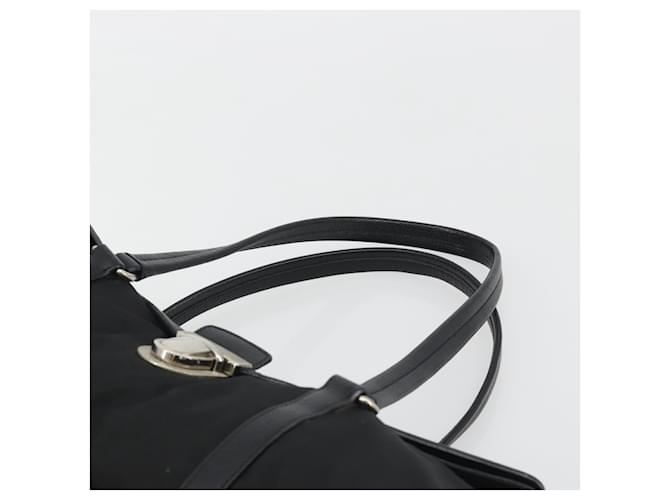 Borsa a tracolla PRADA Nylon Nero Argento Auth 193108V - vista 14