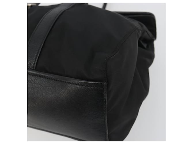 Borsa a tracolla PRADA Nylon Nero Argento Auth 193108V - vista 15
