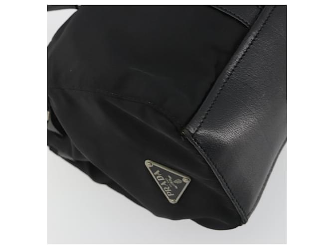 Borsa a tracolla PRADA Nylon Nero Argento Auth 193108V - vista 16