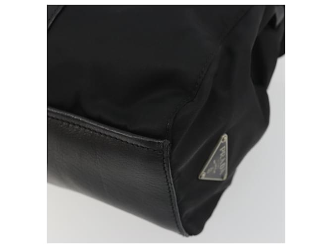 Borsa a tracolla PRADA Nylon Nero Argento Auth 193108V - vista 17