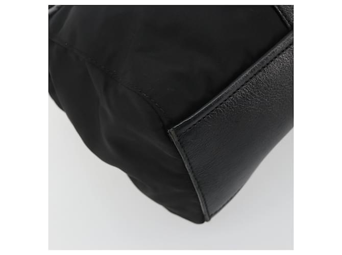Borsa a tracolla PRADA Nylon Nero Argento Auth 193108V - vista 18
