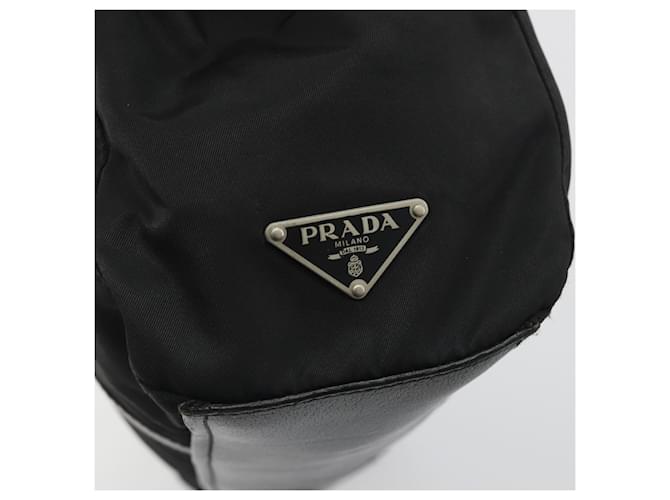 Borsa a tracolla PRADA Nylon Nero Argento Auth 193108V - vista 19