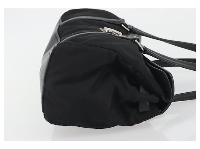 Borsa a tracolla PRADA Nylon Nero Argento Auth 193108V - vista 3