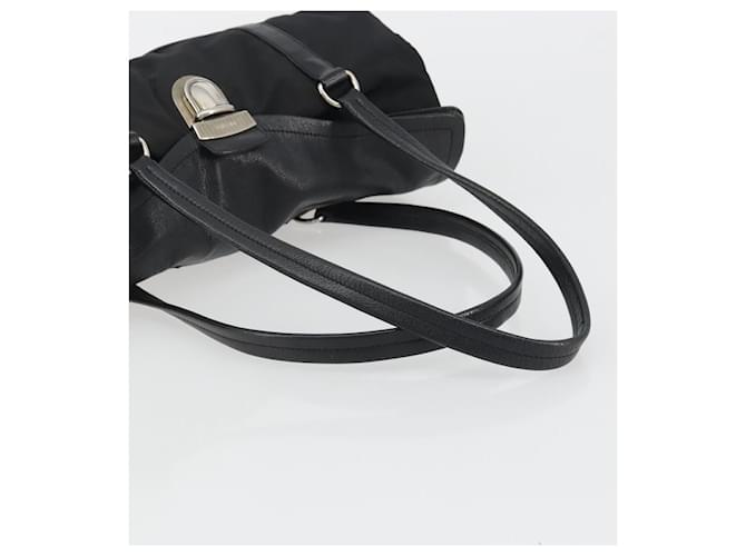 Borsa a tracolla PRADA Nylon Nero Argento Auth 193108V - vista 7
