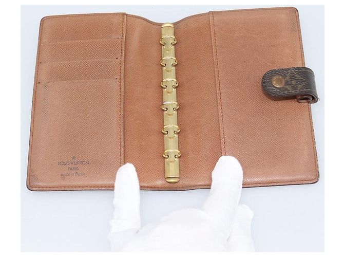 LOUIS VUITTON Monogram Agenda PM Day Planner Cover R20005 LV Auth BA14235 Monograma - vista 8