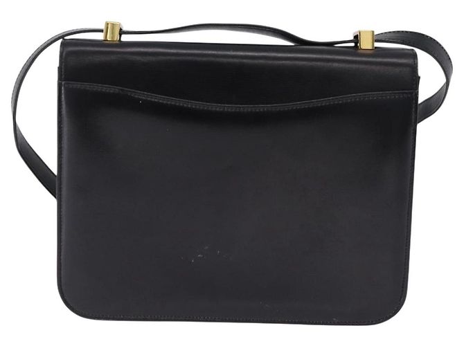Céline Borsa a Spalla CELINE Horse Carriage in Pelle Nera e Oro Auth 194581 Nero D'oro - vista 2