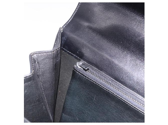 Céline Borsa a Spalla CELINE Horse Carriage in Pelle Nera e Oro Auth 194581 Nero D'oro - vista 21