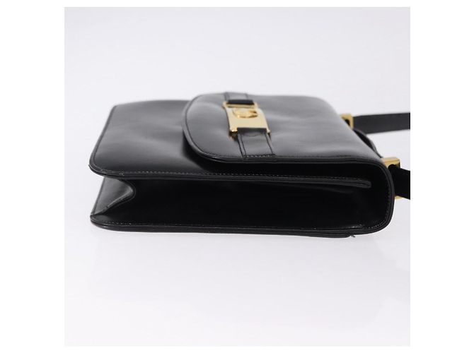 Céline Borsa a Spalla CELINE Horse Carriage in Pelle Nera e Oro Auth 194581 Nero D'oro - vista 3