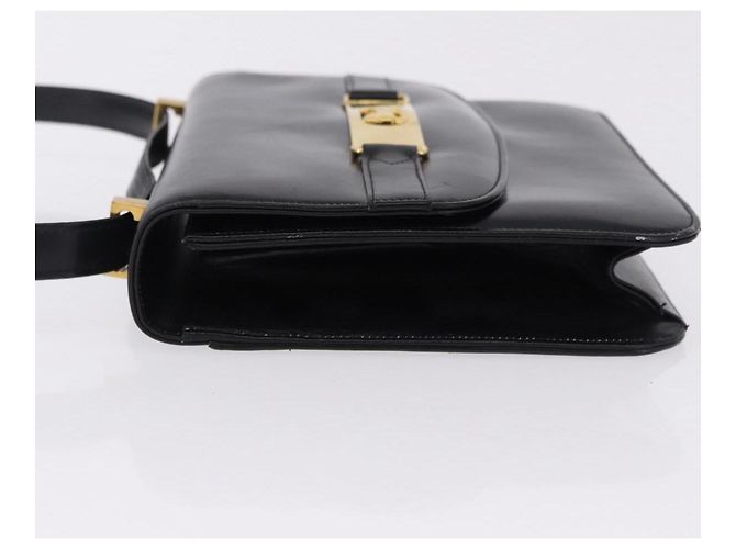 Céline Borsa a Spalla CELINE Horse Carriage in Pelle Nera e Oro Auth 194581 Nero D'oro - vista 4