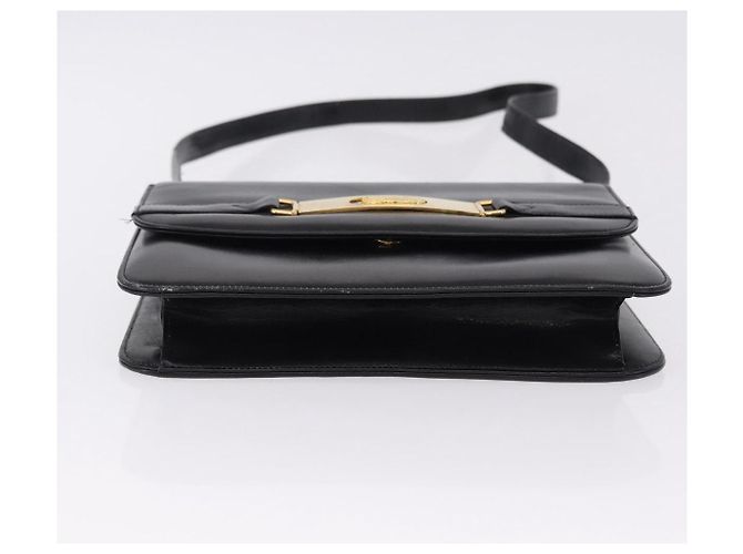 Céline Borsa a Spalla CELINE Horse Carriage in Pelle Nera e Oro Auth 194581 Nero D'oro - vista 5